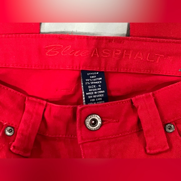 🔴BLUE ASPHALT RED JEANS SIZE 5 - Picture 3 of 5